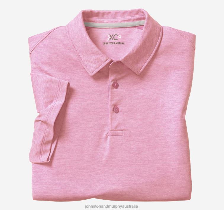 Apparel Pink XB6RX547 Johnston & Murphy Men XC4 Solid Performance Polo - Image 4