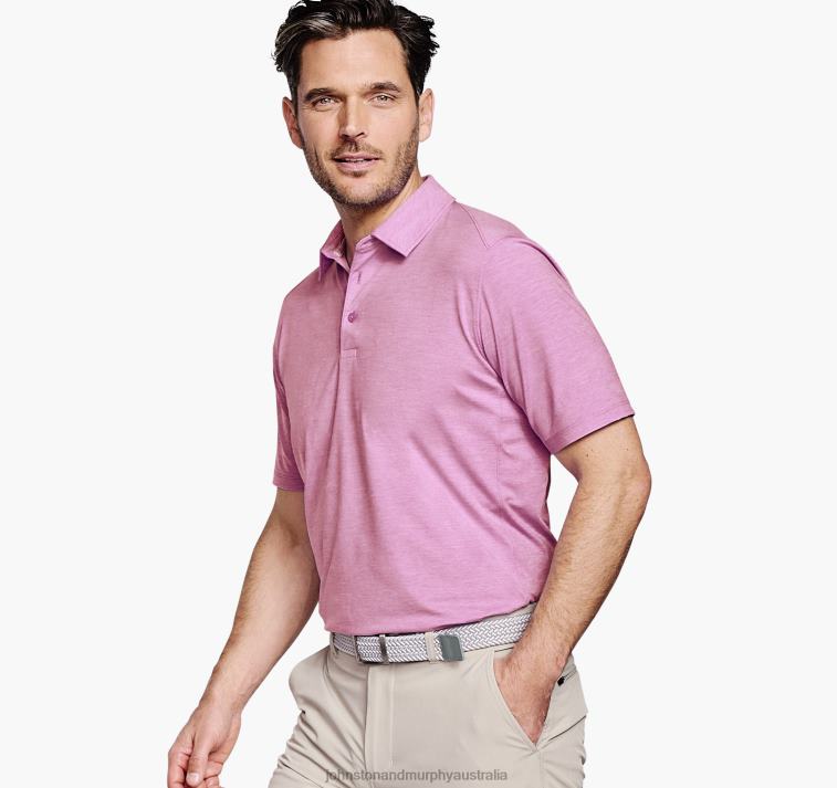 apparel_pink_xb6rx547_johnston_murphy_men_xc4_solid_performance_polo.jpg Apparel Pink XB6RX547 Johnston & Murphy Men XC4 Solid Performance Polo - Image 1
