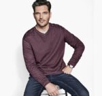 Apparel Port/Charcoal XB6RX803 Johnston & Murphy Men Reversible Long-Sleeve V-Neck