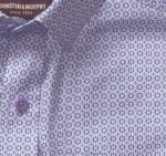 Apparel Purple Dotted Petal XB6RX470 Johnston & Murphy Men Printed Cotton Shirt - Image 2
