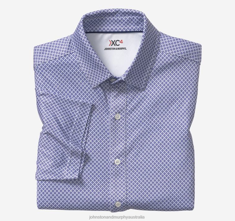 Apparel Purple Droplet XB6RX450 Johnston & Murphy Men XC4 Performance Shirt - Image 1