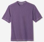 Apparel Purple XB6RX557 Johnston & Murphy Men Vintage Slub Crewneck Tee - Image 2