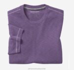 Apparel Purple XB6RX557 Johnston & Murphy Men Vintage Slub Crewneck Tee