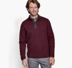 Apparel Red/Charcoal Heather XB6RX849 Johnston & Murphy Men Reversible Quarter-Snap
