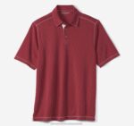 Apparel Red XB6RX421 Johnston & Murphy Men Vintage Slub Polo - Image 2