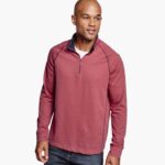 Apparel Red XB6RX542 Johnston & Murphy Men XC4 Raglan Quarter-Zip