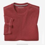 Apparel Red XB6RX609 Johnston & Murphy Men Vintage Slub Crewneck Tee