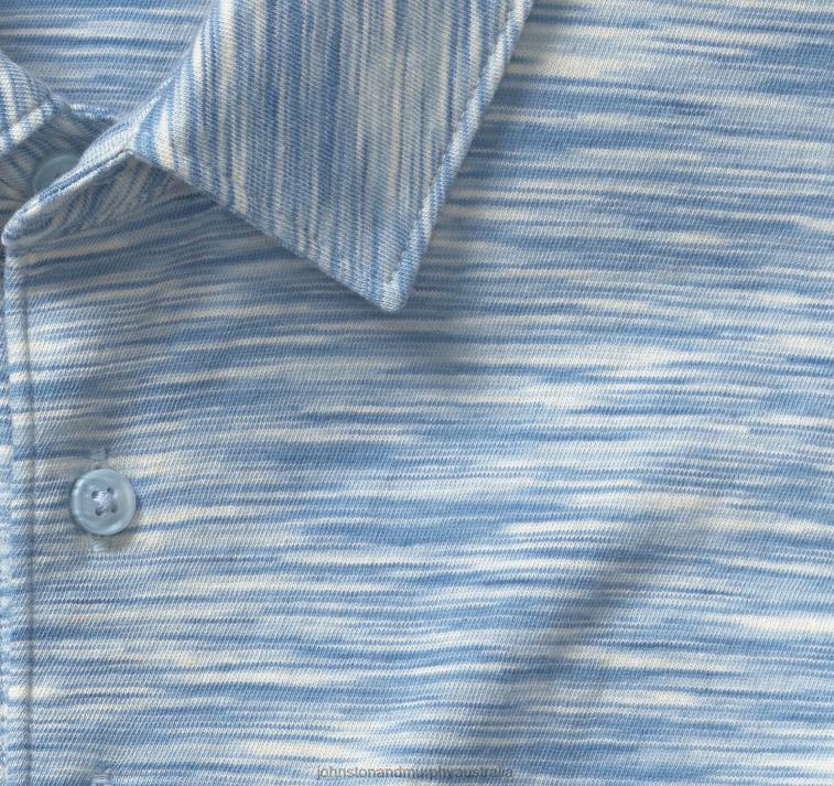 Apparel Royal Blue/Light Blue XB6RX396 Johnston & Murphy Men Space-Dyed Polo - Image 2