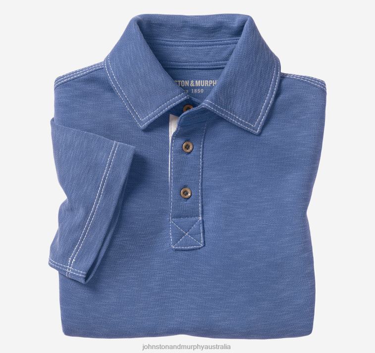 Apparel Royal XB6RX1448 Johnston & Murphy Boy Boys Vintage Slub Polo - Image 1