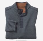 Apparel Rust/Navy Heather XB6RX765 Johnston & Murphy Men Reversible Quarter-Snap - Image 2