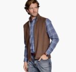 Apparel Rust/Oatmeal XB6RX739 Johnston & Murphy Men Reversible Solid Vest