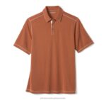 Apparel Rust XB6RX448 Johnston & Murphy Men Vintage Slub Polo - Image 2