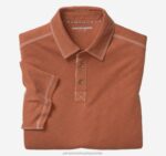 Apparel Rust XB6RX448 Johnston & Murphy Men Vintage Slub Polo