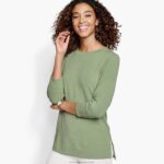 Apparel Sage XB6RX1306 Johnston & Murphy Women Side-Slit Pullover
