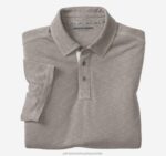 Apparel Sand XB6RX492 Johnston & Murphy Men Vintage Slub Polo