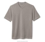 Apparel Sand XB6RX628 Johnston & Murphy Men Vintage Slub V-Neck Tee - Image 2