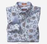 Apparel Sky Floral Paisley XB6RX619 Johnston & Murphy Men Printed Cotton Shirt