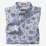 Apparel Sky Floral Paisley XB6RX619 Johnston & Murphy Men Printed Cotton Shirt