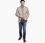 Apparel Stone XB6RX543 Johnston & Murphy Men Washed Cotton Blazer - Image 2