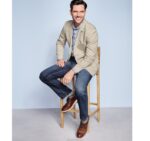 Apparel Stone XB6RX543 Johnston & Murphy Men Washed Cotton Blazer - Image 3