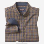 Apparel Tan Box Plaid XB6RX898 Johnston & Murphy Men Heathered Woven Shirts