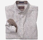 Apparel Tan Geo Petal XB6RX526 Johnston & Murphy Men Printed Cotton Shirt