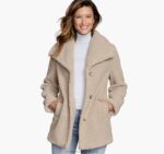 Apparel Tan XB6RX1283 Johnston & Murphy Women Faux Fur Teddy Coat
