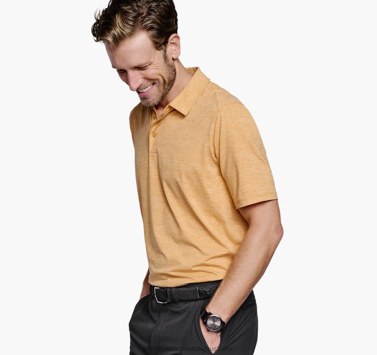 Apparel Tangerine XB6RX493 Johnston & Murphy Men XC4 Solid Performance Polo - Image 1