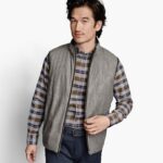 Apparel Taupe/Navy XB6RX891 Johnston & Murphy Men Reversible Vest