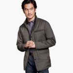 Apparel Taupe XB6RX764 Johnston & Murphy Men Perforated Quilted Jacket