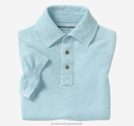 Apparel Turquoise XB6RX1449 Johnston & Murphy Boy Boys Vintage Slub Polo