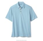 Apparel Turquoise XB6RX447 Johnston & Murphy Men Vintage Slub Polo - Image 2