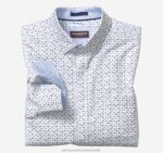 Apparel White Airplane Dot XB6RX531 Johnston & Murphy Men Printed Cotton Shirt