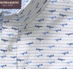 Apparel White Airplane XB6RX449 Johnston & Murphy Men Printed Cotton Short-Sleeve Shirt