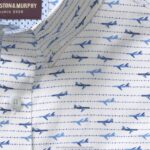 Apparel White Airplane XB6RX449 Johnston & Murphy Men Printed Cotton Short-Sleeve Shirt