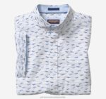 Apparel White Airplane XB6RX449 Johnston & Murphy Men Printed Cotton Short-Sleeve Shirt - Image 3