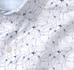 Apparel White Airplane XB6RX568 Johnston & Murphy Men Printed Cotton Shirt - Image 2