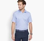 Apparel White/Blue Dotted Circle XB6RX462 Johnston & Murphy Men XC4 Print Performance Polo
