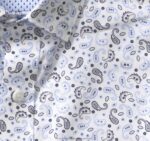Apparel White/Blue Paisley XB6RX640 Johnston & Murphy Men Printed Cotton Shirt - Image 2