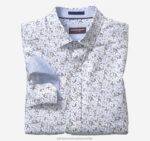 Apparel White/Blue Paisley XB6RX640 Johnston & Murphy Men Printed Cotton Shirt
