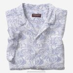 Apparel White Etched Flamingo XB6RX452 Johnston & Murphy Men Short-Sleeve Camp Shirt