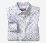 Apparel White Martini XB6RX593 Johnston & Murphy Men Printed Cotton Shirt