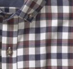 Apparel White Multi Brushed Plaid XB6RX767 Johnston & Murphy Men Brushed Heathered Woven Shirts - Image 2