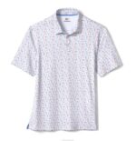 Apparel White Multi Golf Tee XB6RX552 Johnston & Murphy Men XC4 Print Performance Polo - Image 3