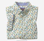 Apparel White Multi Pineapple XB6RX1412 Johnston & Murphy Boy Boys Short-Sleeve Printed Shirt
