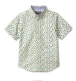 Apparel White Multi Pineapple XB6RX1412 Johnston & Murphy Boy Boys Short-Sleeve Printed Shirt - Image 3