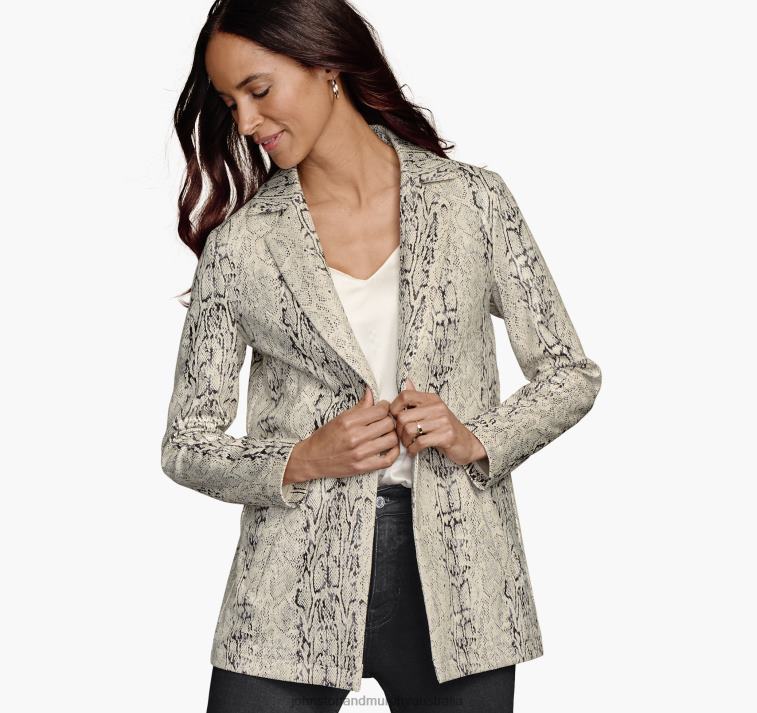 apparel_white_multi_xb6rx1288_johnston_murphy_women_faux_snakeskin_blazer.jpg Apparel White/Multi XB6RX1288 Johnston & Murphy Women Faux-Snakeskin Blazer - Image 1