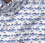 Apparel White Shark XB6RX1404 Johnston & Murphy Boy Boys Short-Sleeve Printed Shirt - Image 2
