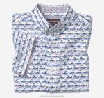 Apparel White Shark XB6RX1404 Johnston & Murphy Boy Boys Short-Sleeve Printed Shirt