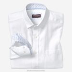 Apparel White Solid Birdseye XB6RX588 Johnston & Murphy Men Long-Sleeve Dress Shirt